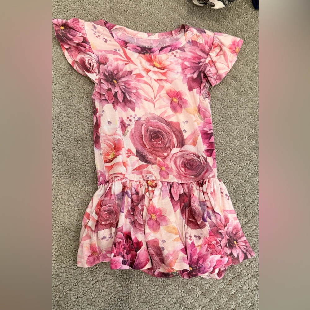Posh Peanut Pink and Purple Floral Dress